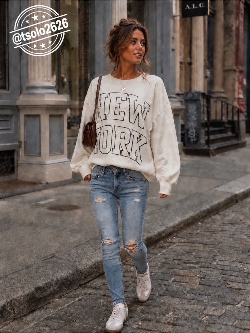 NWOT Free People Graphic New York Camden Pullover